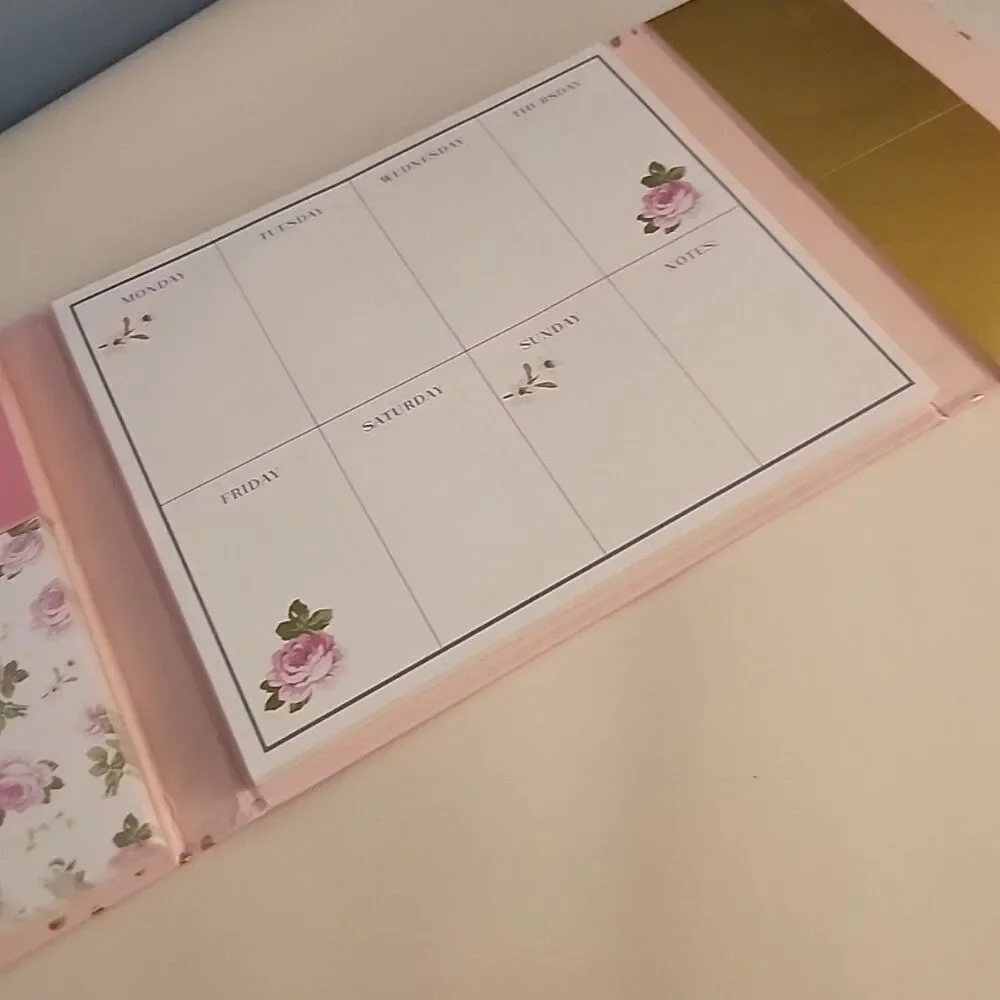 Weekly Organizer Planner Positive Mindset w/ 240 Sticky Notes 70 Memo 1 Envelope